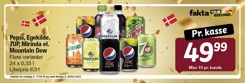 Pepsi Max, Pepsi, Mirinda, 7up