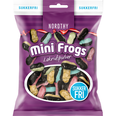 Nordthy Mini Frogs Sukkerfri 75 g