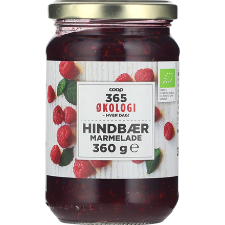 365 Økologi Hindbærmarmelade 360 g