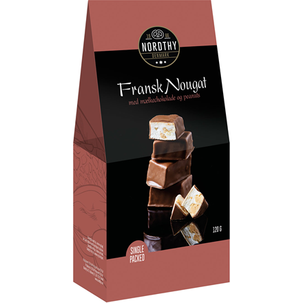 Nordthy Fransk Nougat med Peanuts og Chokolade 120g