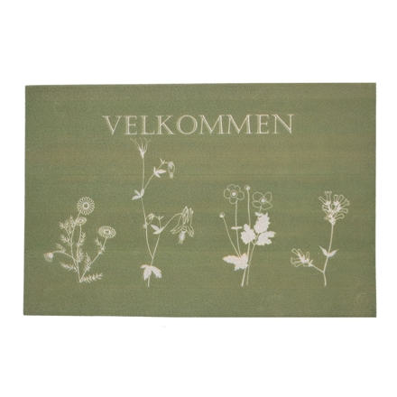 Dørmåtte "Grøn Floral"