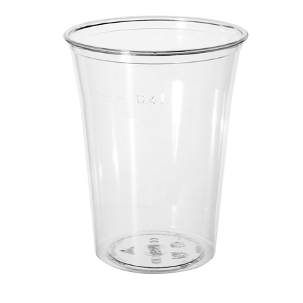 Plastglas øl 40 cl 50 stk. PP Klar