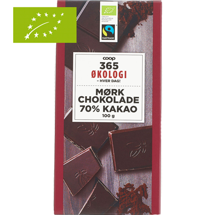 365 Økologi Chokolade 70% 100 g