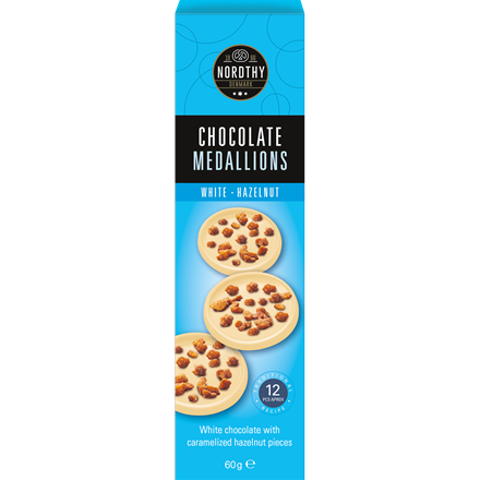 Nordthy Chokolade Medaljoner Hvid 60 g