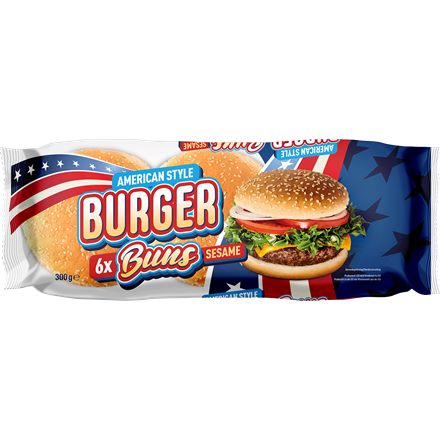 BUNS Hamburgerboller sesam 300 g