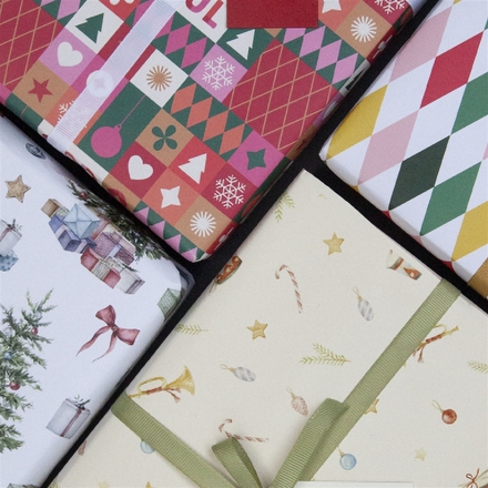 Gavepapir LWC 70gr 70cmx5m 4ass