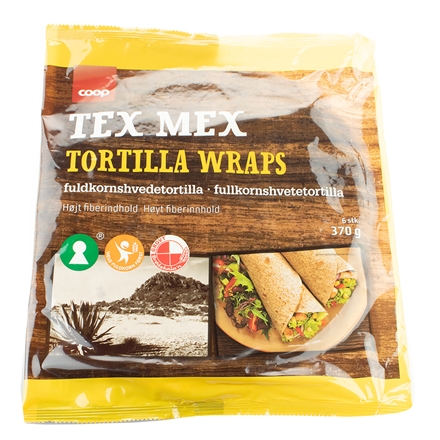 Coop Tortillas Fuldskornhvede 370 g