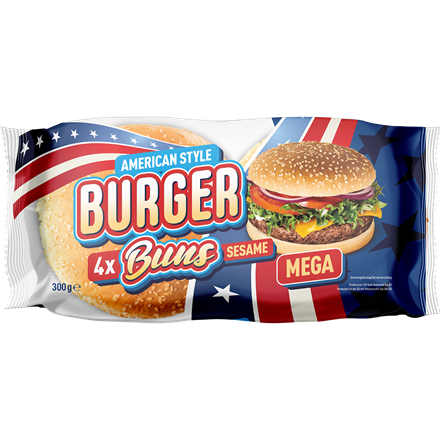 BUNS Mega Hamburger Boller 300 g