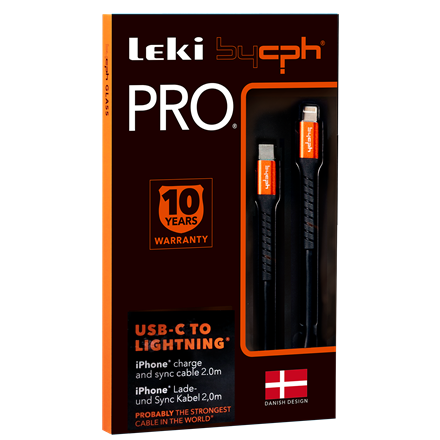 Leki bycph PRO USB-C to Lightning Kabel 2 m