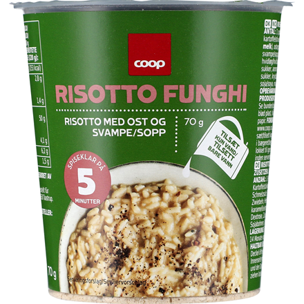 Coop Snackcup Risotto m. svampe 70 g