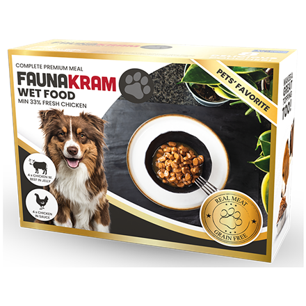 Faunakram Hund Wet 8 pack 800 g