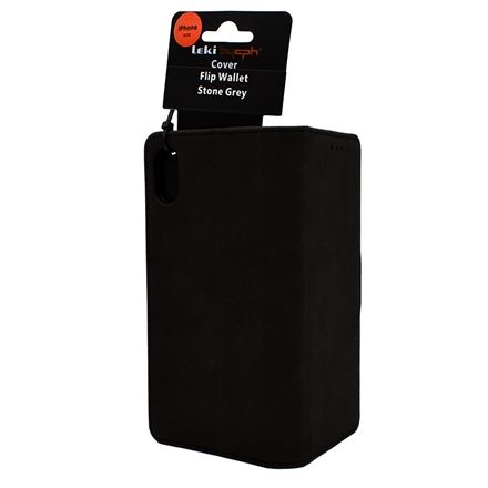 Leki bycph Cover - iPhone X/XS Flip Wallet Stone Grey