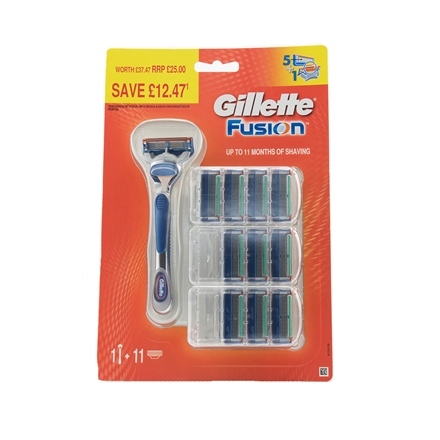 Gillette Fusion Combopakke blade+skraber