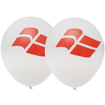 Ballon 6 Stk 25 Cm Hvid Dannebrog