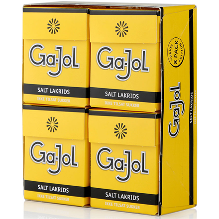 Ga-Jol Gul Saltlakrids 8-pak 184 g