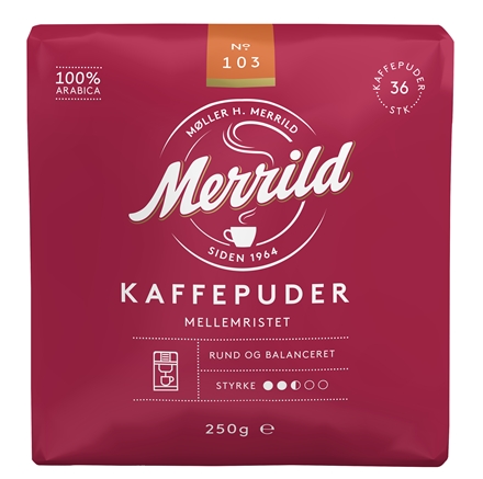 Merrild Mellemristet 36 Pads 250 g