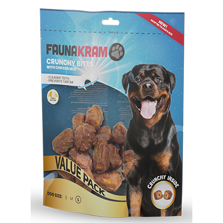 Faunakram Crunchy Dental Bites Chicken Mud L 300 g