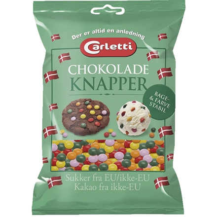 Carletti Chokoladeknapper Multifarvede 190 g