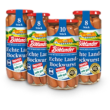 Böklunder Land Bockwurst 540/360 g