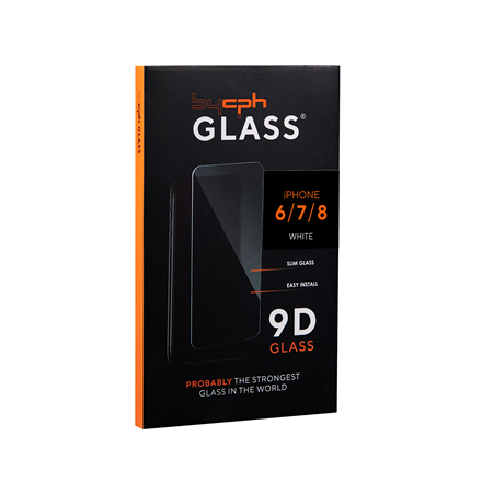Beskyttelsesglas 9D Iphone 6/7/8- hvid