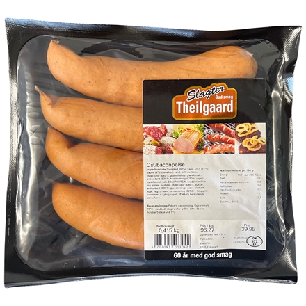Ost/Bacon Pølser 4 x 100 g
