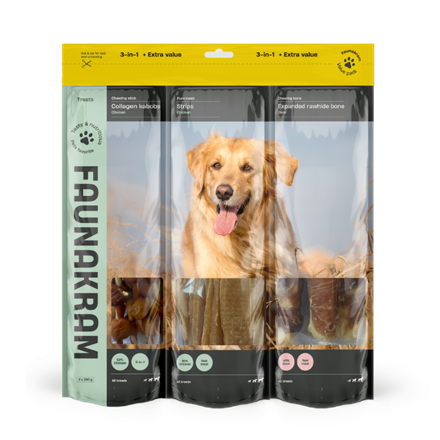 Faunakram 3in1 Dog MEGA PACK 600 g V4