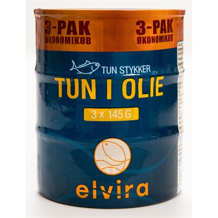 Elvira Tun I Olie 3 x 145 g