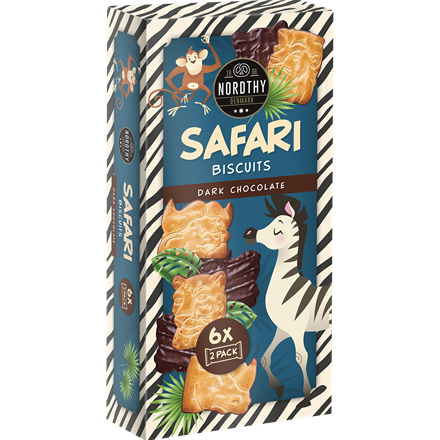 Nordthy Safari kiks m/mørk chokolade 225g