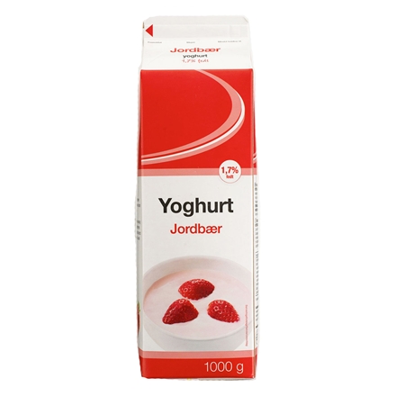 Coop Yoghurt Jordbær 1,0 l