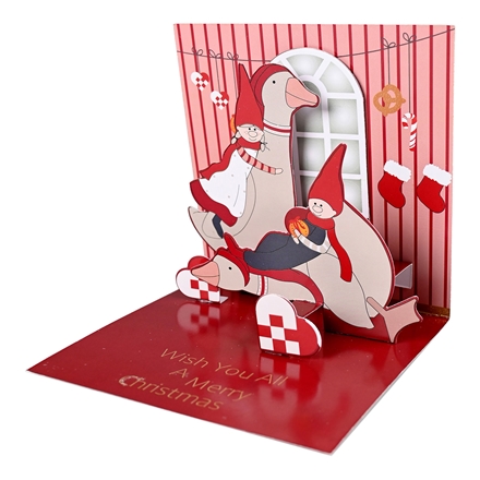 Pop-up kort Glitter Guld