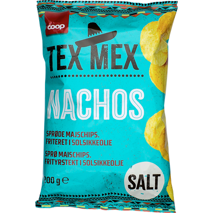 Coop Nachos Chips, Salt 150g