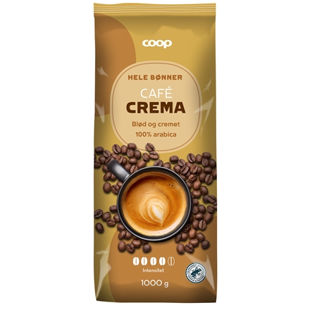Coop Crema Hele Bønner 1 kg