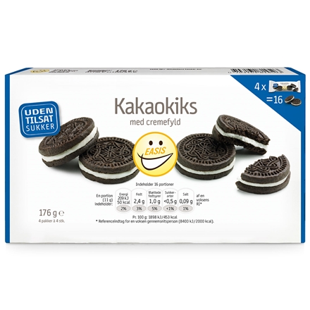 EASIS Kakaokiks med cremefyld Multipack 176 g