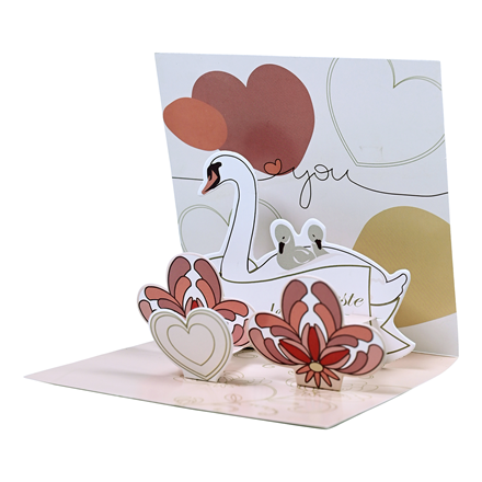 Pop-up kort Svane