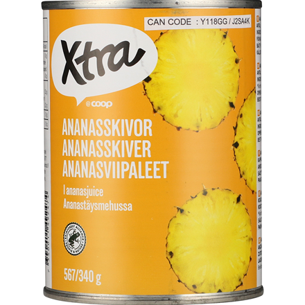Ananas i skiver 340 g