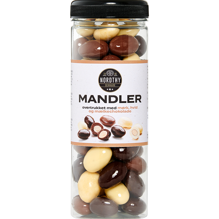 Nordthy Mandler med Mix Chokolade 325 g