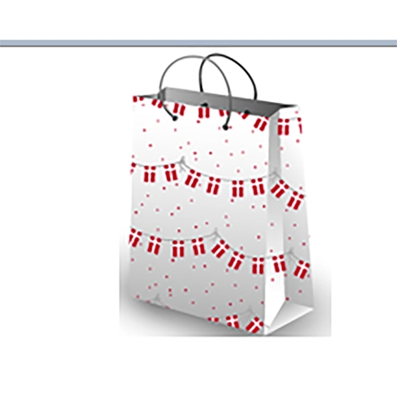 Gavepose 2 stk. Papir Flag