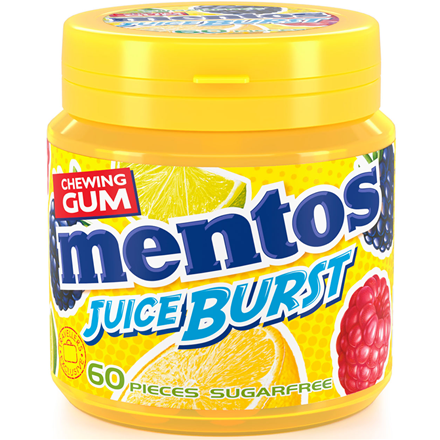 Mentos Gum Juice Burst Yellow 120 g