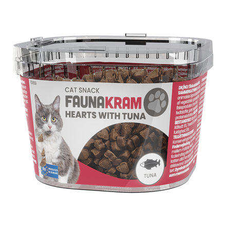 Faunakram Cat Snack Hearts Tuna 100 g