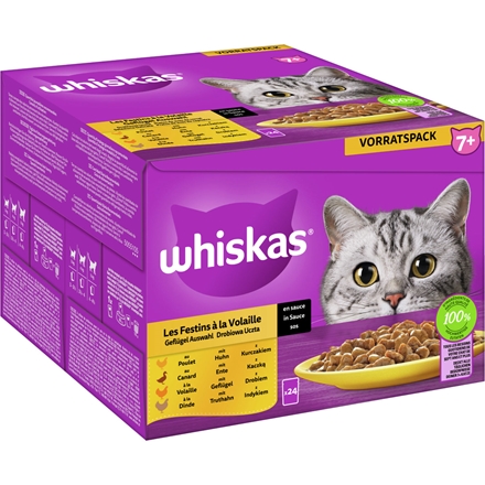 Whiskas 7+ Fjerkræ 24x85 g 
