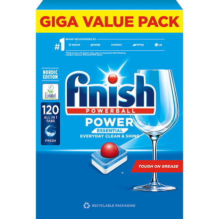 Finish Powerball Essential 120 stk