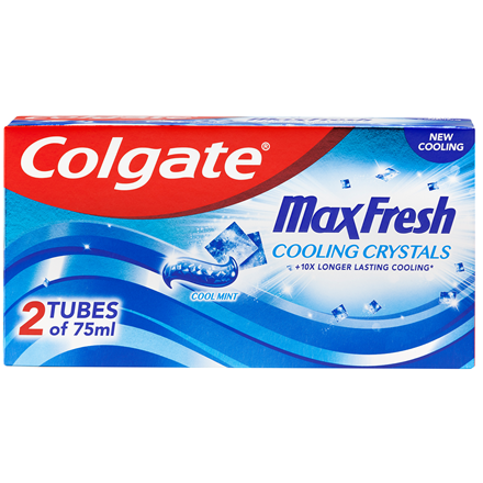 Colgate Tandpasta Max Fresh Cooling Crystals 2x75 ml