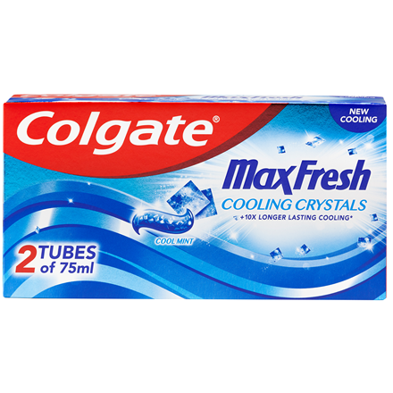 Colgate Tandpasta Max Fresh Coolinig Crystals 2x75 ml