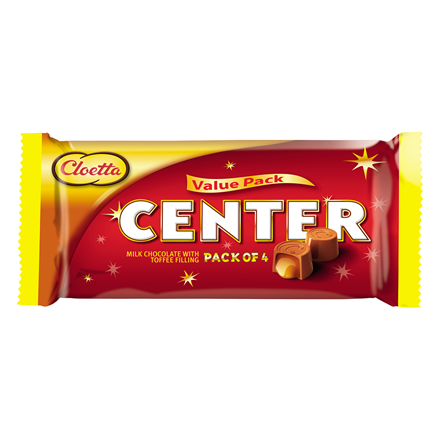 Cloetta Center Rulle 4-pak 312 g