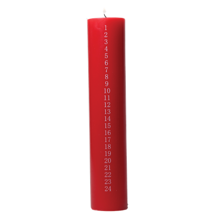 Calendar candles w. numbers 1-24