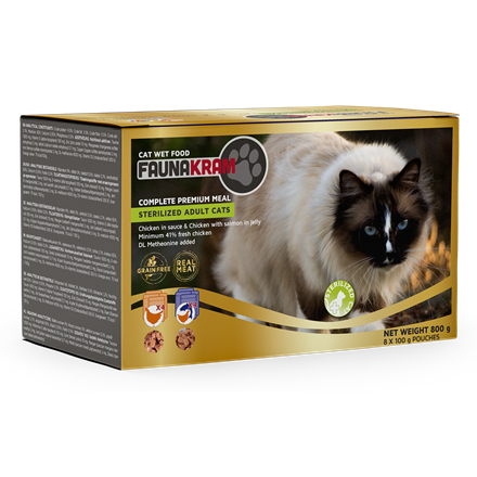 Faunakram Cat Wet 8 pack 800 g