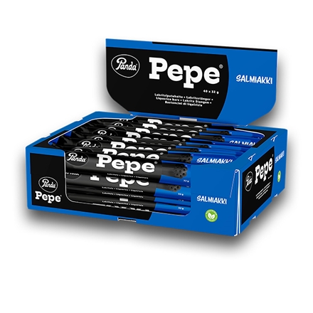 Panda Pepe Salmiak Liquorice Bar 40 x 32 g