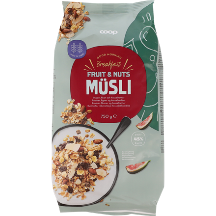 Coop Müsli Fruits & Nuts 750 g