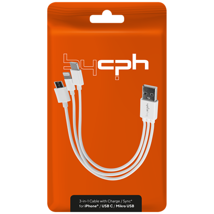 Leki bycph Cable 3 in 1 0,2 m Kabel