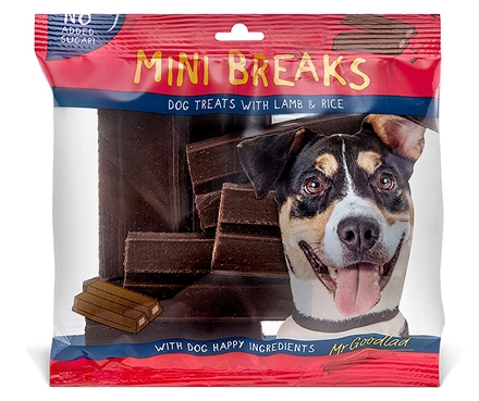 Hundesnack "MINI BREAKS" med Lam&Ris 150 g